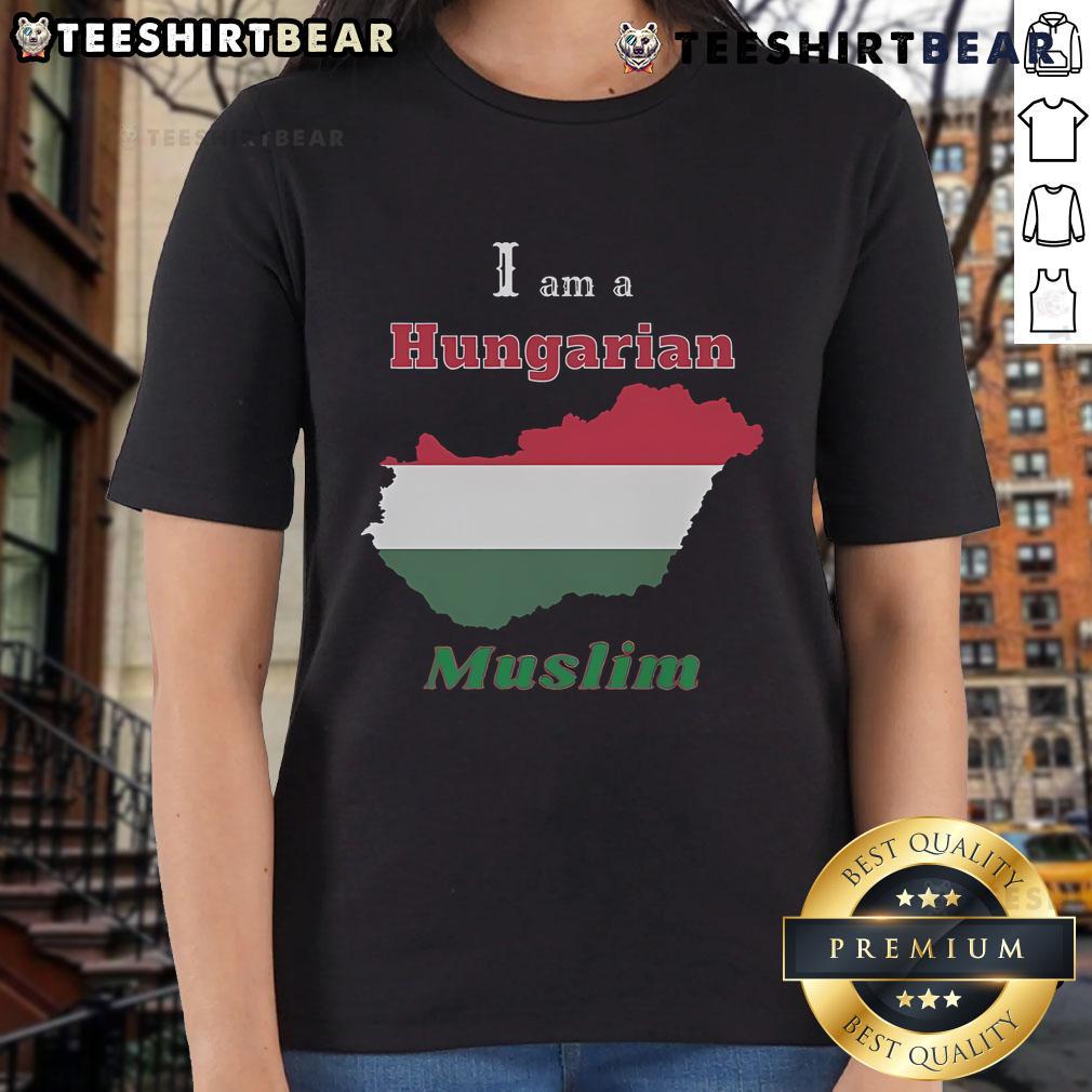 Official I Am A Hungarian Muslim Ladies Tee featuring a stylish design perfect for proud Hungarian Muslim women.