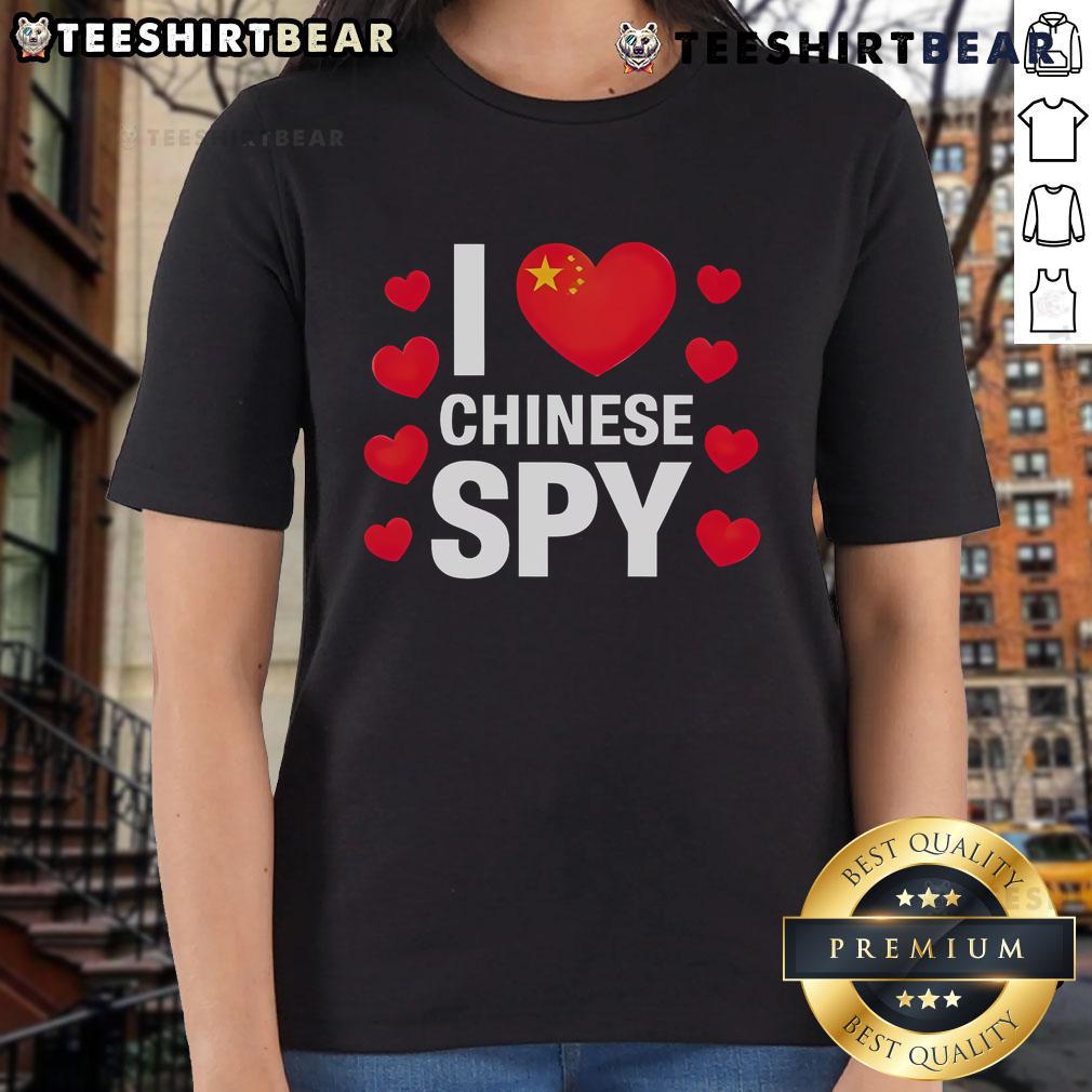 Official I Love Chinese Spy TikTok 2025 Ladies Tee showcasing trendy design for fans of TikTok and Chinese culture.