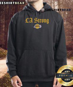 Official Los Angeles Lakers LA Strong Hoodie in purple and gold, showcasing team pride and stylish comfort for fans.