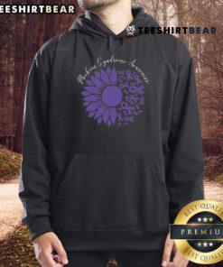 Official Moebius Syndrome Awareness hoodie featuring a sunflower and purple ribbon, supporting the cause with style.