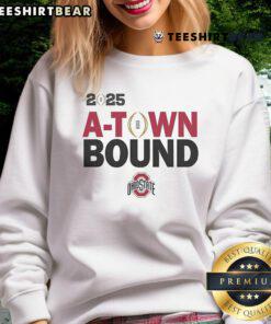 Ohio State Buckeyes 2025 National Championship sweatshirt featuring A-Town Bound design, perfect for fans and supporters.