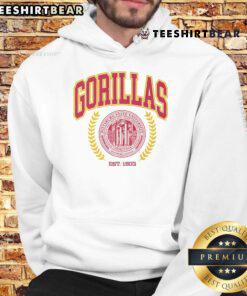 Alt Text: Official Pittsburg State Gorillas team crest hoodie featuring the vibrant school logo and colors for fans and athletes.