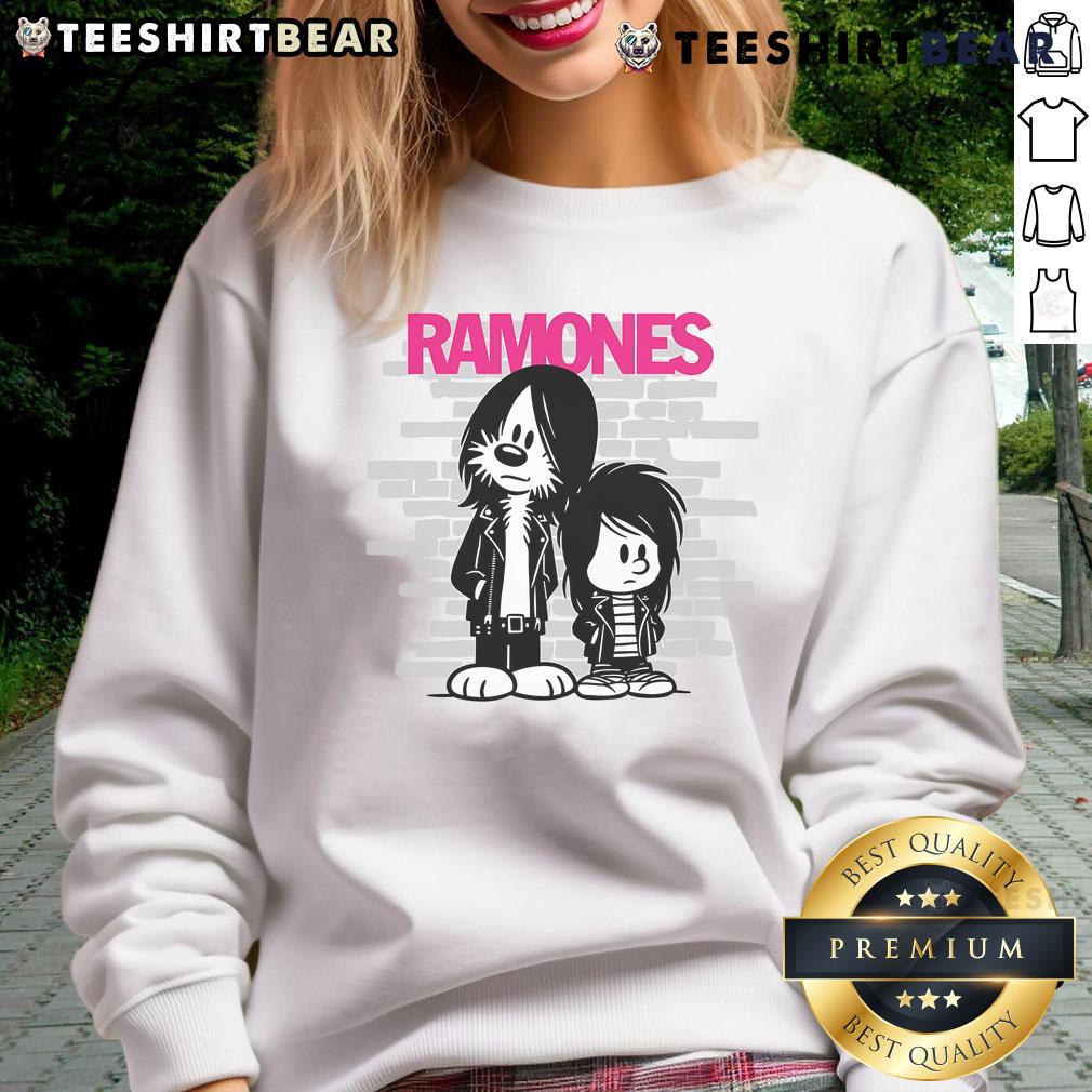 Official Ramones Rocket to Russia sweatshirt featuring iconic band logo and vintage design, perfect for punk rock fans.