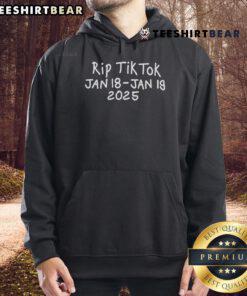 Official Rip TikTok Hoodie in black, featuring stylish design, available for Jan 18-19, 2025 event.