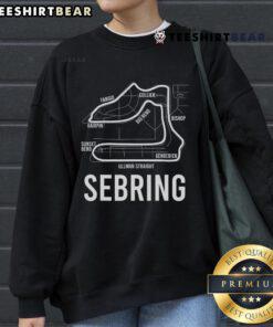 Vintage sweatshirt featuring the official Sebring International Raceway logo, perfect for motorsport enthusiasts.