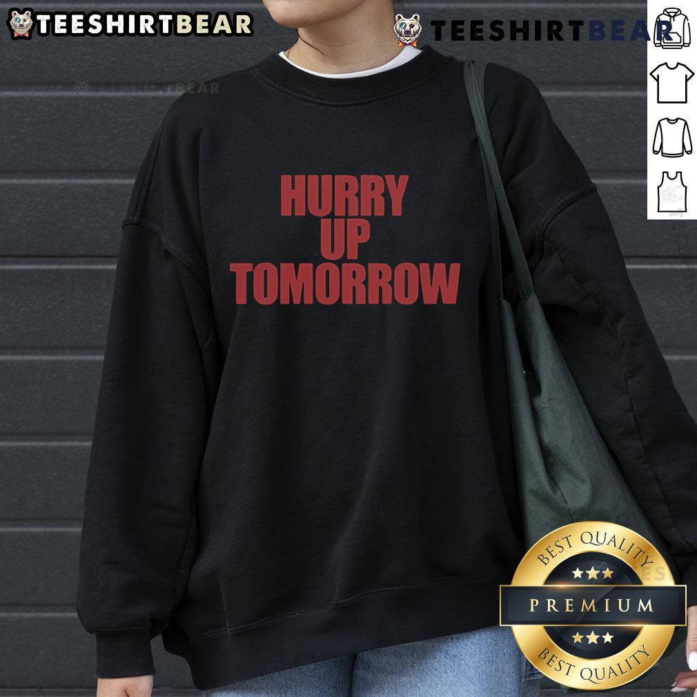 Official The Weeknd Hurry Up Tomorrow album sweatshirt featuring bold graphic design and stylish fit for fans.