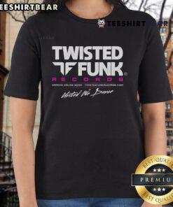Official Twisted Funk Records Club ladies tee featuring a stylish design, perfect for music lovers and casual wear.