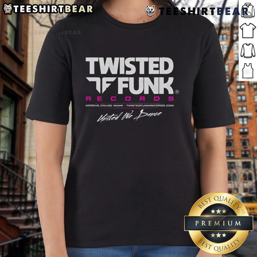 Official Twisted Funk Records Club ladies tee featuring a stylish design, perfect for music lovers and casual wear.