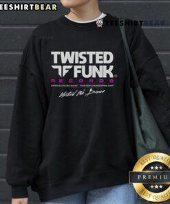 Official Twisted Funk Records Club Sweatshirt in black, featuring a vibrant logo, perfect for music lovers and fans.
