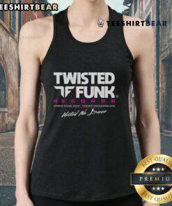 Official Twisted Funk Records Club tank top featuring vibrant design and logo, perfect for music lovers and festival goers.