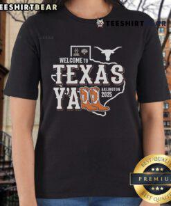 Official Welcome to Texas Y'all Arlington 2025 Ladies Tee featuring vibrant graphics and comfortable fit for Texas pride.