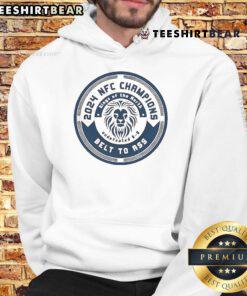 Alt Text: Official Woodward Best to Ass Lions NFC North Champions Hoodie in navy blue, celebrating the team's victory.