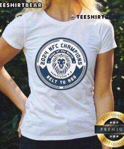 Official Woodward Best to Ass Lions NFC North Champions Ladies Tee in vibrant colors, perfect for passionate fans.