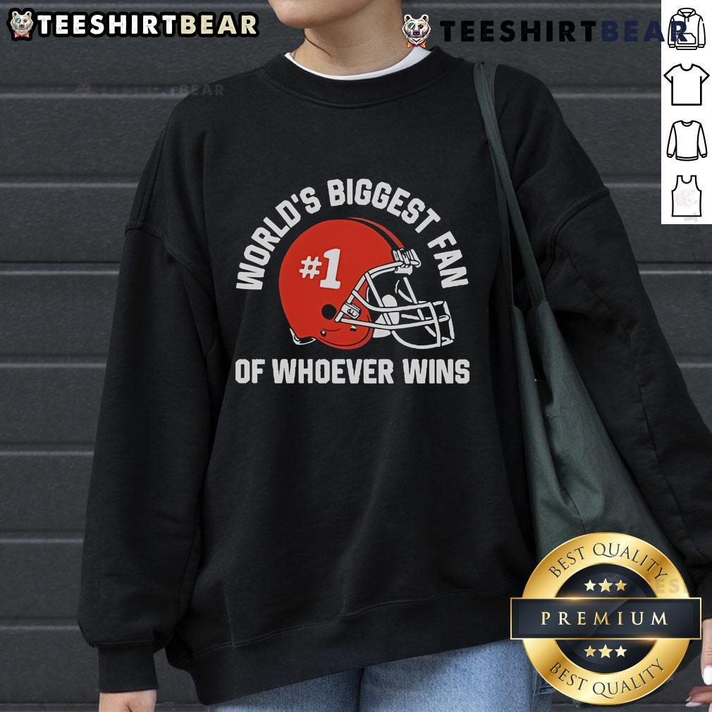 Alt Text: Official World's Biggest Fan of Whoever Wins Sweatshirt in vibrant colors, perfect for showing your fandom pride.