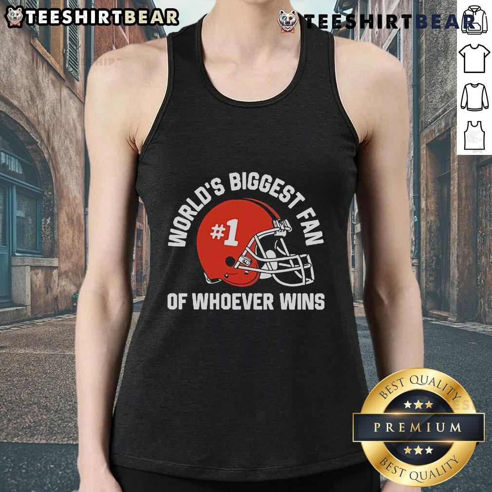 Official Worlds Biggest Fan of Whoever Wins tank top featuring bold graphics and vibrant colors for ultimate fan style.