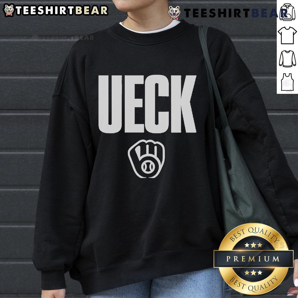 Original Bob Uecker 1934-2025 MLB Milwaukee Brewers sweatshirt featuring iconic design and team colors.