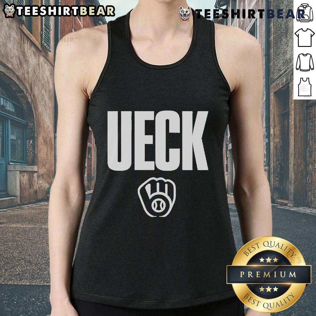 Original Bob Uecker 1934-2025 MLB Milwaukee Brewers tank top featuring classic design and vibrant colors.
