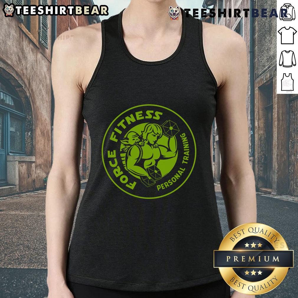 Original Force Fitness personal training tank top featuring a stylish Star Wars design for fitness enthusiasts.