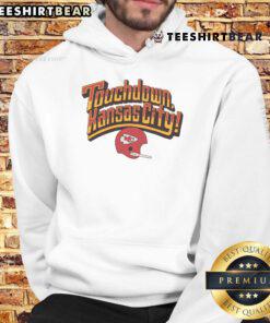 Alt Text: Original Touchdown Kansas City Chiefs Hoodie featuring team colors and logo, perfect for fans and game day wear.