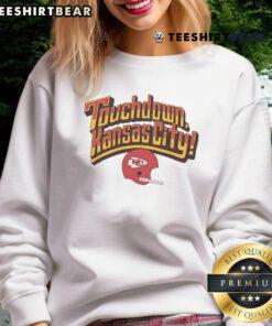 Original Touchdown Kansas City Chiefs sweatshirt featuring team colors and logo, perfect for fans and game day wear.