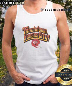 Original Touchdown Kansas City Chiefs tank top featuring team colors and logo, perfect for game day wear.