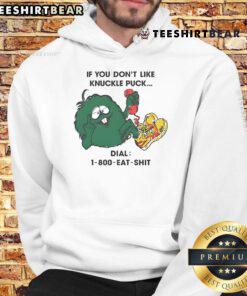 Premium 'If You Don't Like Knuckle Puck, Eat Shit' Hoodie showcasing stylish design for music fans.