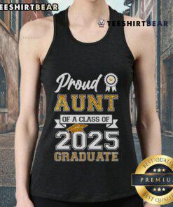 Premium Proud Aunt of a Class of 2025 Graduate tank top featuring a stylish design perfect for celebrating graduation.