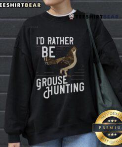 Premium Ruffed Grouse bird design on a cozy sweatshirt, perfect gift for hunting enthusiasts and spruce grouse lovers.
