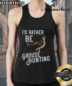 Premium Ruffed Grouse tank top featuring a vibrant spruce grouse design, perfect gift for bird hunting enthusiasts.