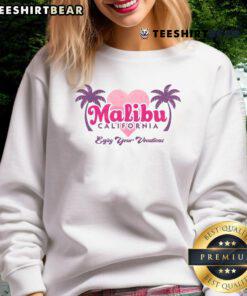 Pretty Malibu, California sweatshirt for vacations, featuring a stylish design perfect for beach outings and casual wear.