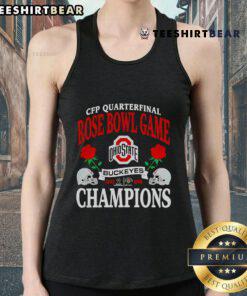 Top 2025 CFP Quarterfinal Rose Bowl Game Champions tank top featuring bold graphics and team colors for fans.