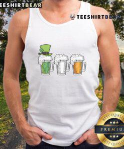 Stylish shamrock tank top for St. Patrick's Day 2023 featuring Irish beer design, perfect for festive celebrations.