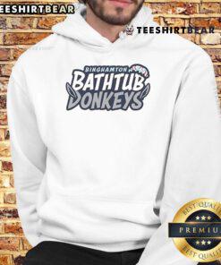 Cozy hoodie featuring the Binghamton Rumble Ponies and Bathtub Donkeys logo, perfect for fans and warm weather.