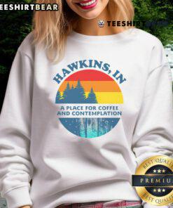 Top Hawkins retro sweatshirt for coffee and contemplation, featuring a stylish design perfect for casual wear.