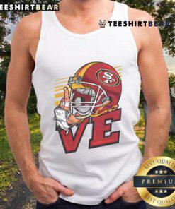 Stylish San Francisco 49ers football helmet tank top for fans, showcasing team spirit and a trendy design.