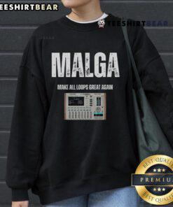 Top Malga Make All Loops Great Again Sweatshirt in vibrant colors, showcasing a stylish design perfect for casual wear.
