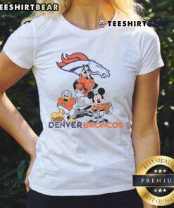 Top Mickey and Friends Denver Broncos Disney ladies tee featuring vibrant graphics and team spirit for fans.