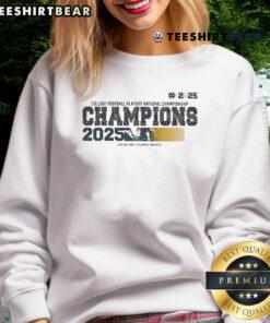 Top Notre Dame Fighting Irish 2025 College Football Playoff National Championship mascot sweatshirt in vibrant colors.