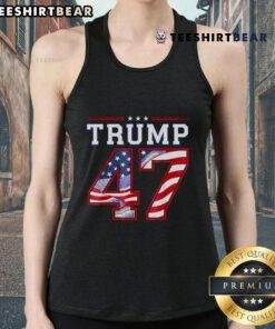 Donald Trump Inauguration Day 2025 tank top featuring the USA flag, perfect for patriotic supporters and events.