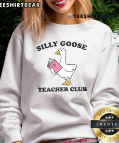 Top Silly Goose Teacher Club sweatshirt in vibrant colors, perfect for teachers who embrace fun and creativity in the classroom.