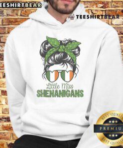 Little Miss Shenanigans girl wearing an Irish flag hoodie for St. Patrick's Day celebration