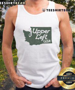 Top view of a stylish tank top featuring PNW Pacific Northwest design, perfect for summer adventures in the USA.