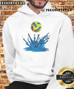 Top water polo ball player in a hoodie, showcasing team spirit and dedication as a swimmer and goalie in action.