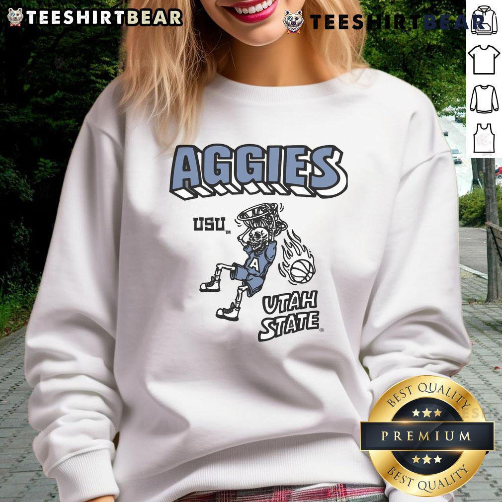 Awesome Aggies USU Utah State sweatshirt featuring a bold logo, perfect for fans and supporters of Utah State University.
