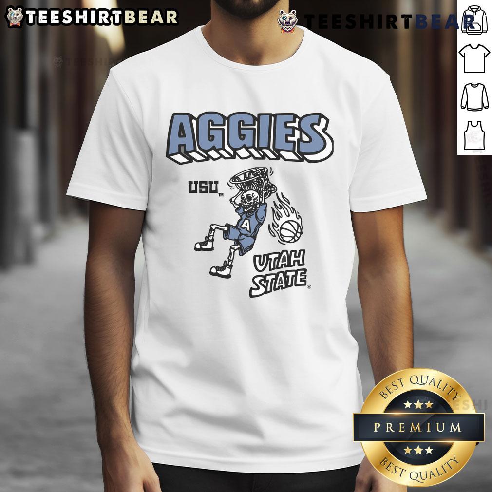 Awesome Aggies Utah State T-Shirt featuring bold graphics and vibrant colors, perfect for fans and alumni.