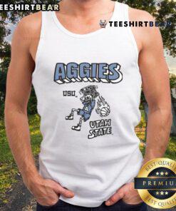 Awesome Aggies USU Utah State tank top featuring bold colors and logo, perfect for fans and summer wear.