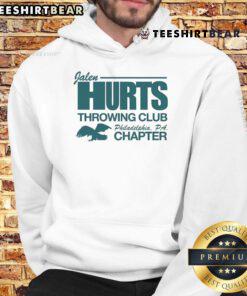Jalen Hurts throwing hoodie from Philadelphia PA Chapter, showcasing team spirit and style for fans and athletes alike.