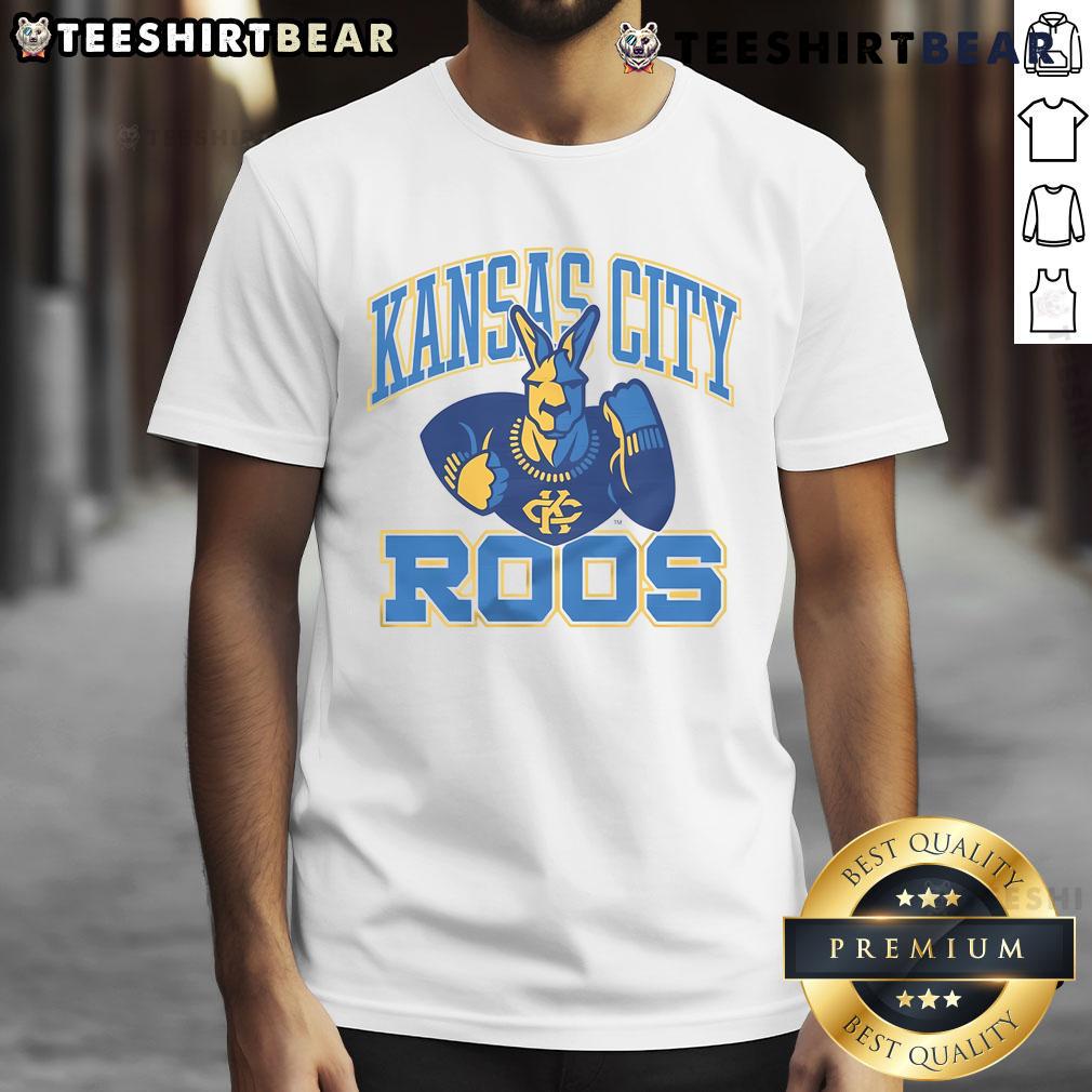 Awesome Kansas City Roos Mascot T-Shirt featuring a vibrant graphic of the Roos mascot in team colors.
