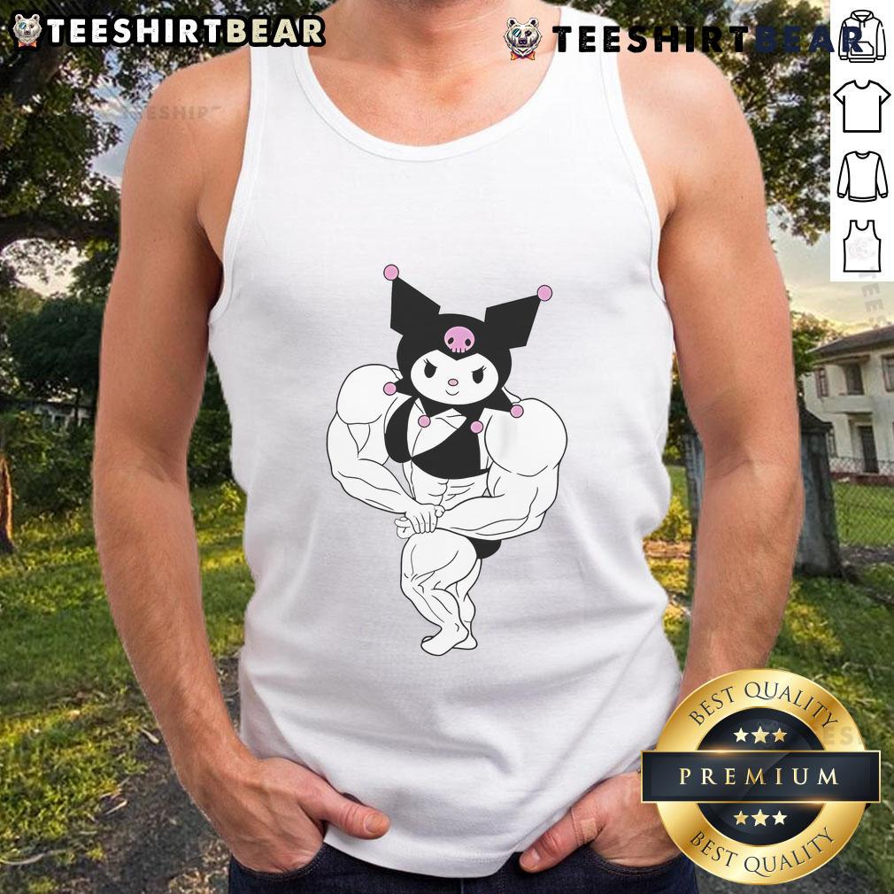 Awesome Kuromi Sanrio gym tank top featuring vibrant design, perfect for stylish workouts and fans of Sanrio characters.