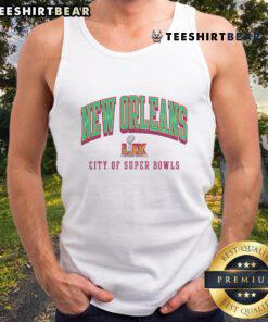 Awesome New Orleans City of Super Bowl LIX tank top design featuring vibrant colors and bold graphics celebrating the event.